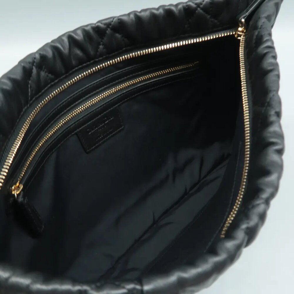 100% Authentic Dior Black Gaufre Cannage Leather Clutch Bag - Picture 10 of 12